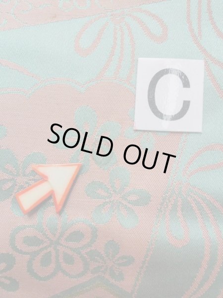 画像13: L0706B 名古屋帯 女性用着物 シルク（正絹） 淡い 青み 青緑色 ぼたん 【中古】 【USED】 【リサイクル】 ★★☆☆☆ (13)