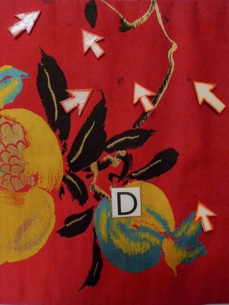 画像16: L0706J 名古屋帯 女性用着物 シルク(正絹)   赤色  【中古】 【USED】 【リサイクル】 ★☆☆☆☆ (16)