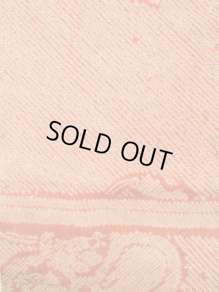 画像3: L0706L 名古屋帯 女性用着物 シルク（正絹）   橙色 梅 【中古】 【USED】 【リサイクル】 ★★★☆☆ (3)