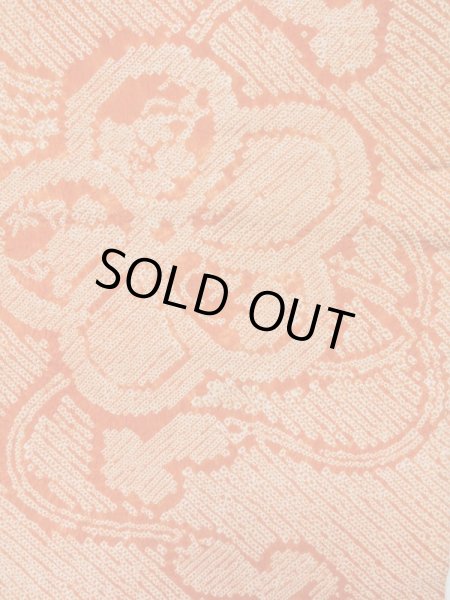 画像4: L0706L 名古屋帯 女性用着物 シルク（正絹）   橙色 梅 【中古】 【USED】 【リサイクル】 ★★★☆☆ (4)