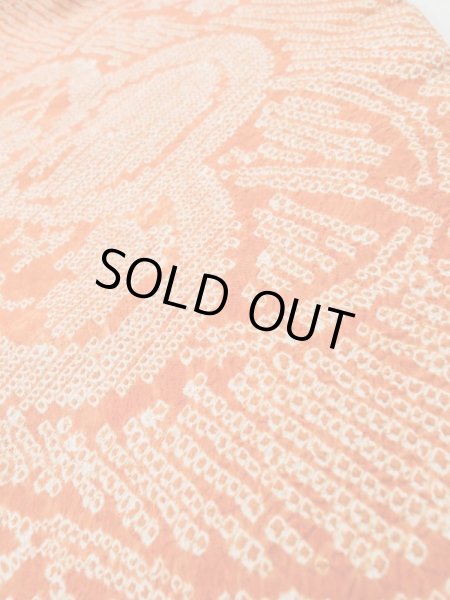 画像10: L0706L 名古屋帯 女性用着物 シルク（正絹）   橙色 梅 【中古】 【USED】 【リサイクル】 ★★★☆☆ (10)