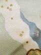 画像13: L0706R 名古屋帯 女性用着物 シルク（正絹） 淡い 薄い 黄緑色 波 【中古】 【USED】 【リサイクル】 ★★☆☆☆ (13)
