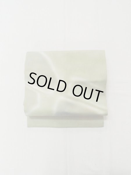 画像2: L0706Y 名古屋帯 女性用着物 シルク(正絹) 淡い 灰色がかった 黄緑色 ぼかし 【中古】 【USED】 【リサイクル】 ★★★☆☆ (2)