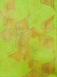 画像3: L0707A 名古屋帯 女性用着物 シルク（正絹）   黄緑色 抽象的模様 【中古】 【USED】 【リサイクル】 ★★★★☆ (3)