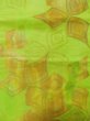 画像4: L0707A 名古屋帯 女性用着物 シルク（正絹）   黄緑色 抽象的模様 【中古】 【USED】 【リサイクル】 ★★★★☆ (4)