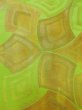 画像6: L0707A 名古屋帯 女性用着物 シルク（正絹）   黄緑色 抽象的模様 【中古】 【USED】 【リサイクル】 ★★★★☆ (6)