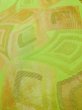 画像8: L0707A 名古屋帯 女性用着物 シルク（正絹）   黄緑色 抽象的模様 【中古】 【USED】 【リサイクル】 ★★★★☆ (8)