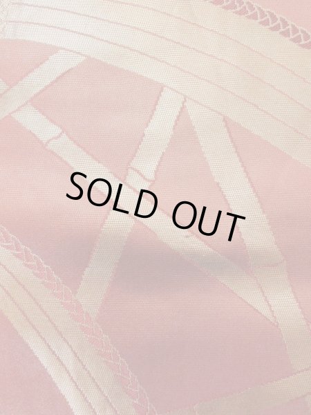 画像6: L0707C 名古屋帯 女性用着物 シルク(正絹)   えんじ 竹 【中古】 【USED】 【リサイクル】 ★★★☆☆ (6)