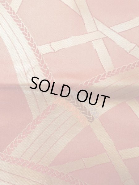 画像7: L0707C 名古屋帯 女性用着物 シルク(正絹)   えんじ 竹 【中古】 【USED】 【リサイクル】 ★★★☆☆ (7)