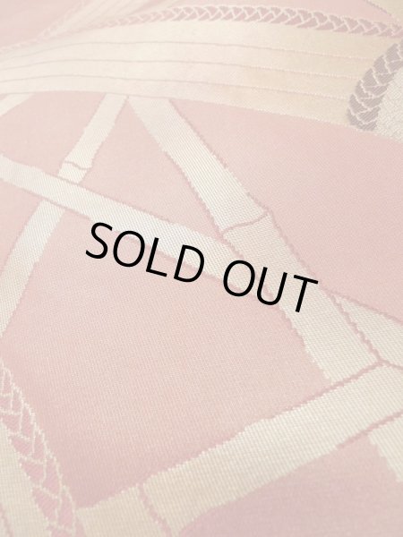 画像8: L0707C 名古屋帯 女性用着物 シルク(正絹)   えんじ 竹 【中古】 【USED】 【リサイクル】 ★★★☆☆ (8)