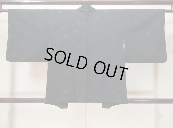 画像2: L0713A Mint  羽織 女性用着物  化繊   黒, 花 【中古】 【USED】 【リサイクル】 ★★★★☆ (2)