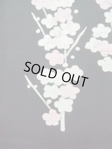 画像6: L0713B  羽織 女性用着物  シルク(正絹)   黒, 梅 【中古】 【USED】 【リサイクル】 ★★★☆☆ (6)