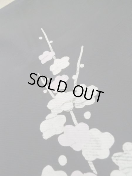 画像11: L0713B  羽織 女性用着物  シルク(正絹)   黒, 梅 【中古】 【USED】 【リサイクル】 ★★★☆☆ (11)