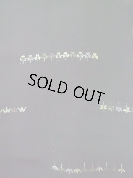 画像5: L0713C  羽織 女性用着物  シルク(正絹)   黒, 笹 【中古】 【USED】 【リサイクル】 ★★★★☆ (5)