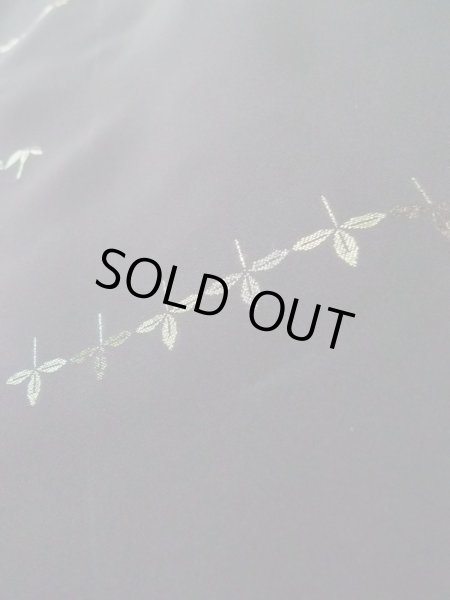 画像10: L0713C  羽織 女性用着物  シルク(正絹)   黒, 笹 【中古】 【USED】 【リサイクル】 ★★★★☆ (10)