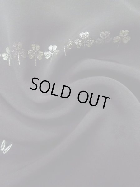 画像12: L0713C  羽織 女性用着物  シルク(正絹)   黒, 笹 【中古】 【USED】 【リサイクル】 ★★★★☆ (12)