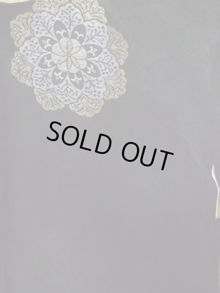 画像6: L0713D Mint  羽織 女性用着物  シルク(正絹)   黒, 唐花 【中古】 【USED】 【リサイクル】 ★★★★☆ (6)