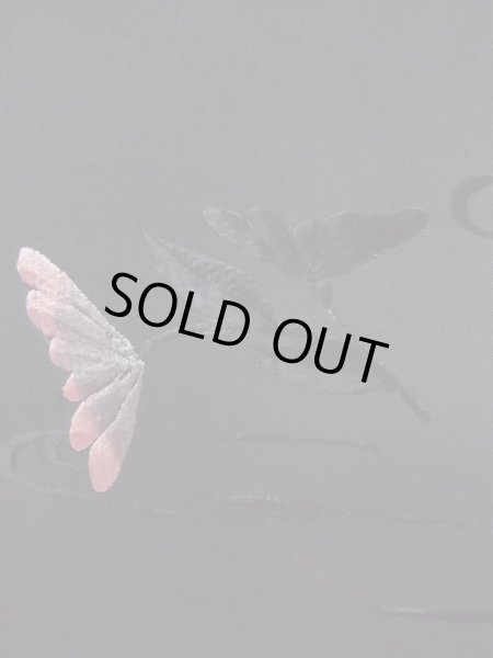 画像6: L0713J Mint  羽織 女性用着物  化繊   黒, 菊 【中古】 【USED】 【リサイクル】 ★★★★☆ (6)