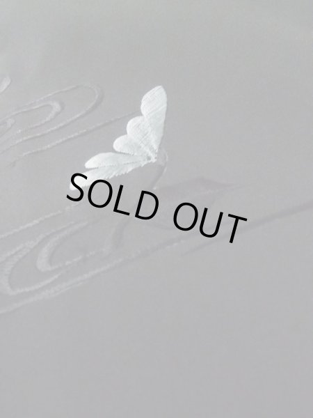 画像10: L0713J Mint  羽織 女性用着物  化繊   黒, 菊 【中古】 【USED】 【リサイクル】 ★★★★☆ (10)