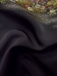 画像11: L0713K  羽織 女性用着物  化繊   黒, 花 【中古】 【USED】 【リサイクル】 ★★★★☆ (11)