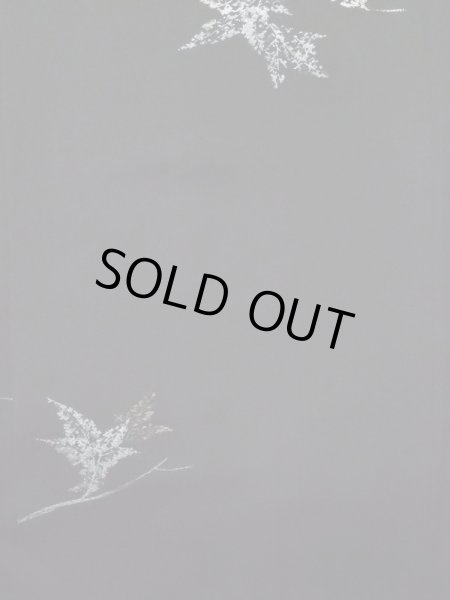 画像5: L0713P  羽織 女性用着物  シルク（正絹）   黒, 葉 【中古】 【USED】 【リサイクル】 ★★★☆☆ (5)