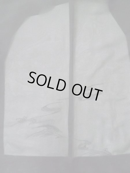 画像3: L0720B  羽織 女性用着物  シルク(正絹)   黒, 流水 【中古】 【USED】 【リサイクル】 ★★★☆☆ (3)