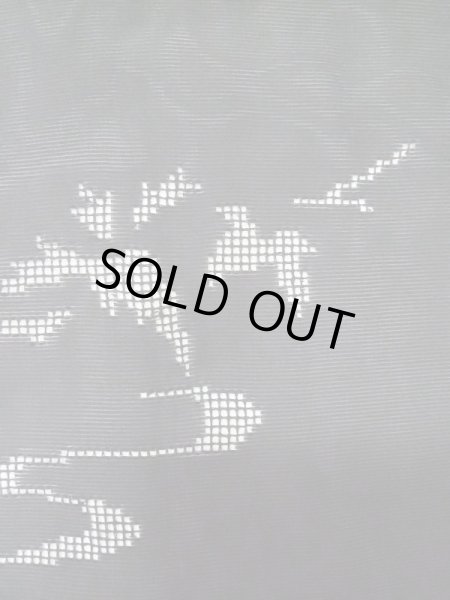 画像4: L0720D  羽織 女性用着物  シルク(正絹)   黒, 葉 【中古】 【USED】 【リサイクル】 ★★☆☆☆ (4)