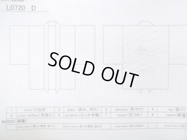 画像12: L0720D  羽織 女性用着物  シルク(正絹)   黒, 葉 【中古】 【USED】 【リサイクル】 ★★☆☆☆ (12)