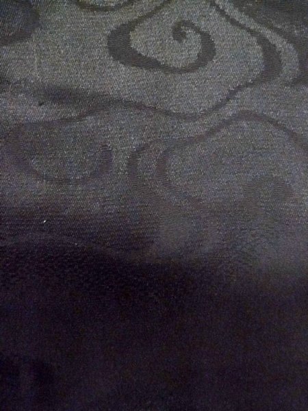 画像6: L0720Q  羽織 女性用着物  シルク(正絹)   黒,  【中古】 【USED】 【リサイクル】 ★☆☆☆☆ (6)