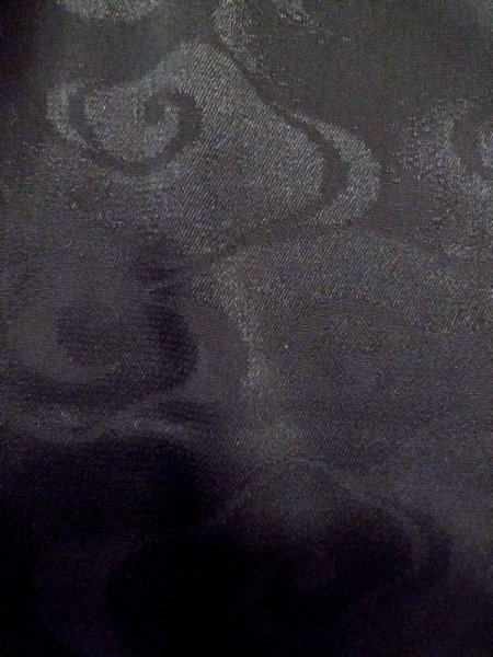 画像8: L0720Q  羽織 女性用着物  シルク(正絹)   黒,  【中古】 【USED】 【リサイクル】 ★☆☆☆☆ (8)