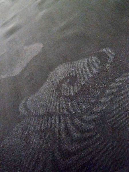 画像11: L0720Q  羽織 女性用着物  シルク(正絹)   黒,  【中古】 【USED】 【リサイクル】 ★☆☆☆☆ (11)