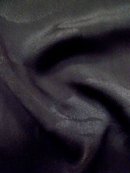 画像12: L0720Q  羽織 女性用着物  シルク(正絹)   黒,  【中古】 【USED】 【リサイクル】 ★☆☆☆☆ (12)