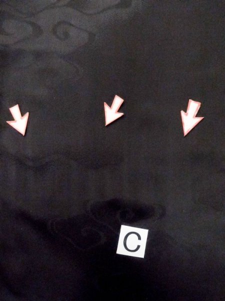 画像17: L0720Q  羽織 女性用着物  シルク(正絹)   黒,  【中古】 【USED】 【リサイクル】 ★☆☆☆☆ (17)