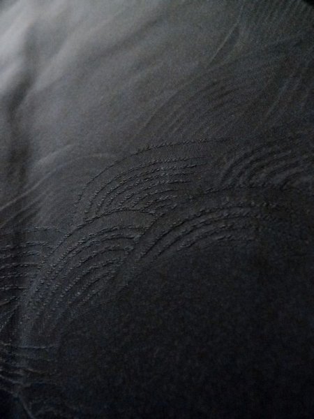 画像11: L0720W  羽織 女性用着物  化繊   黒,  【中古】 【USED】 【リサイクル】 ★★★☆☆ (11)