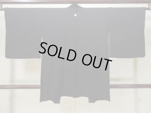 画像2: L0720Y  羽織 女性用着物  シルク（正絹）   黒,  【中古】 【USED】 【リサイクル】 ★★★☆☆ (2)