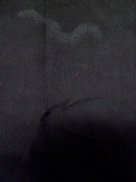 画像7: L0720Y  羽織 女性用着物  シルク(正絹)   黒,  【中古】 【USED】 【リサイクル】 ★★★☆☆ (7)