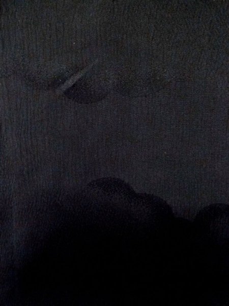 画像8: L0720Y  羽織 女性用着物  シルク(正絹)   黒,  【中古】 【USED】 【リサイクル】 ★★★☆☆ (8)