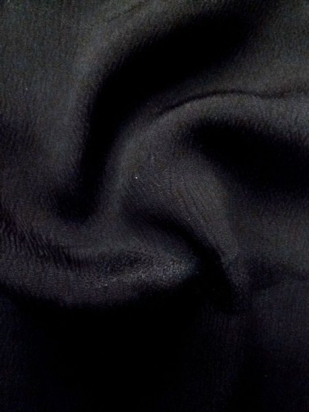 画像12: L0720Y  羽織 女性用着物  シルク(正絹)   黒,  【中古】 【USED】 【リサイクル】 ★★★☆☆ (12)