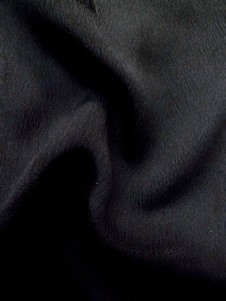 画像13: L0720Y  羽織 女性用着物  シルク(正絹)   黒,  【中古】 【USED】 【リサイクル】 ★★★☆☆ (13)