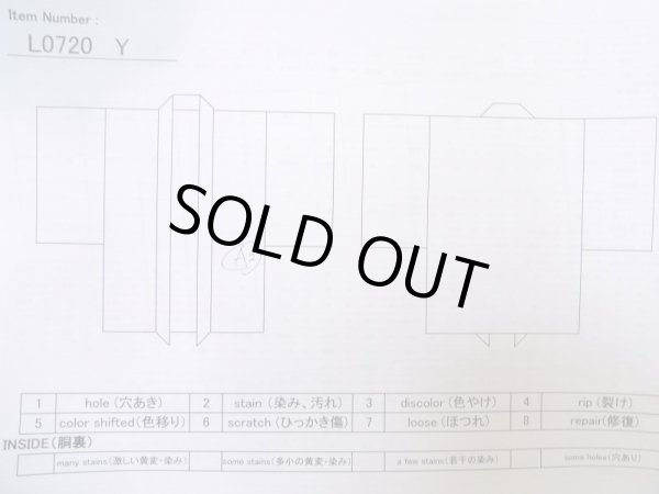 画像14: L0720Y  羽織 女性用着物  シルク（正絹）   黒,  【中古】 【USED】 【リサイクル】 ★★★☆☆ (14)