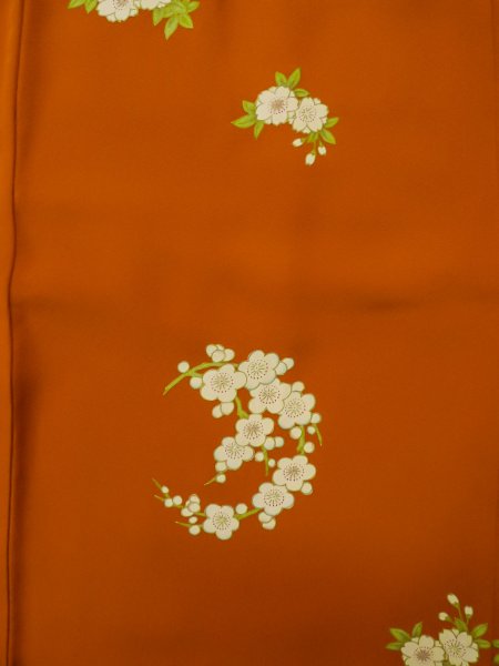 画像5: L0727H  振袖 女性用着物  シルク(正絹)   青, 桜 【中古】 【USED】 【リサイクル】 ★★☆☆☆ (5)