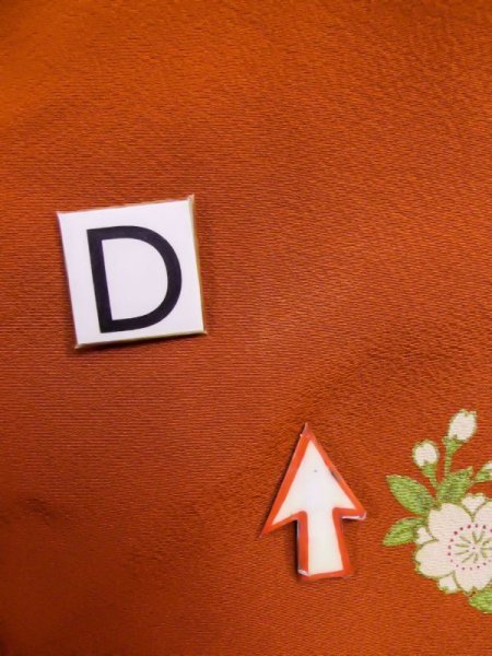 画像21: L0727H  振袖 女性用着物  シルク(正絹)   青, 桜 【中古】 【USED】 【リサイクル】 ★★☆☆☆ (21)