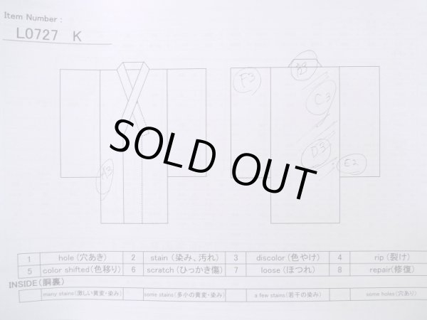 画像23: L0727K  振袖 女性用着物 青海波、花菱、七宝柄 シルク(正絹) 淡い 薄い 桃色, 熨斗 鮮やか【中古】 【USED】 【リサイクル】 ★★☆☆☆ (23)