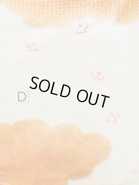 画像22: L0727O  振袖 女性用着物  シルク（正絹）   オフ　ホワイト, 花 【中古】 【USED】 【リサイクル】 ★★☆☆☆ (22)