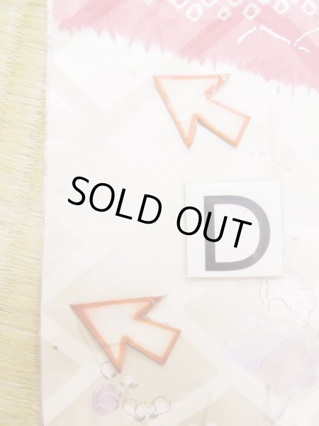 画像27: L0727R  振袖 女性用着物 鳥、青海波、壺、かのこ、□、〇、抽象的柄 シルク(正絹)  淡い 赤色, ぼたん 【中古】 【USED】 【リサイクル】 ★★★☆☆ (27)