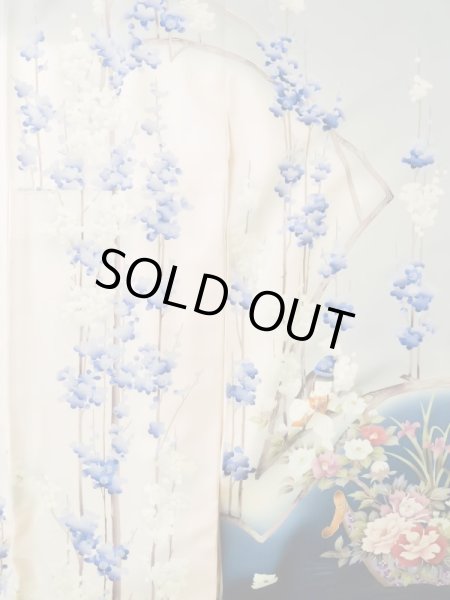 画像5: L0727S  振袖 女性用着物  シルク(正絹) 淡い 薄い 桃色, 童子 【中古】 【USED】 【リサイクル】 ★★☆☆☆ (5)