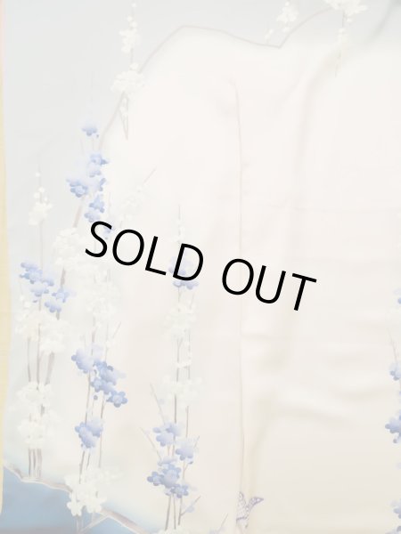 画像6: L0727S  振袖 女性用着物  シルク(正絹) 淡い 薄い 桃色, 童子 【中古】 【USED】 【リサイクル】 ★★☆☆☆ (6)