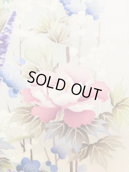 画像10: L0727S  振袖 女性用着物  シルク(正絹) 淡い 薄い 桃色, 童子 【中古】 【USED】 【リサイクル】 ★★☆☆☆ (10)