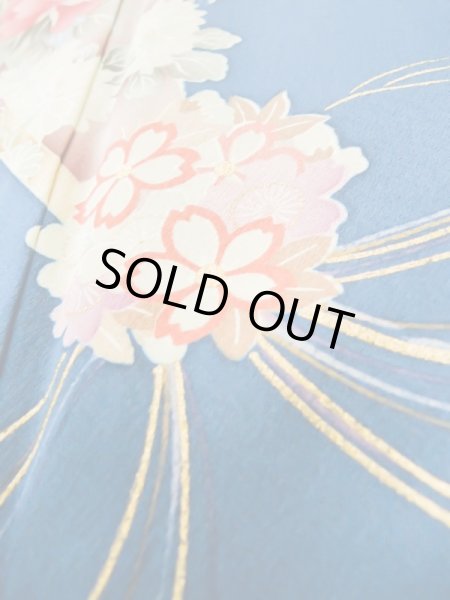 画像17: L0727S  振袖 女性用着物  シルク(正絹) 淡い 薄い 桃色, 童子 【中古】 【USED】 【リサイクル】 ★★☆☆☆ (17)