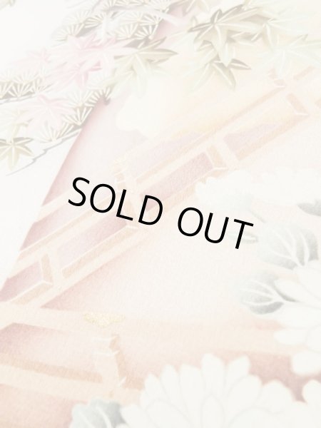 画像24: L0727S  振袖 女性用着物  シルク(正絹) 淡い 薄い 桃色, 童子 【中古】 【USED】 【リサイクル】 ★★☆☆☆ (24)